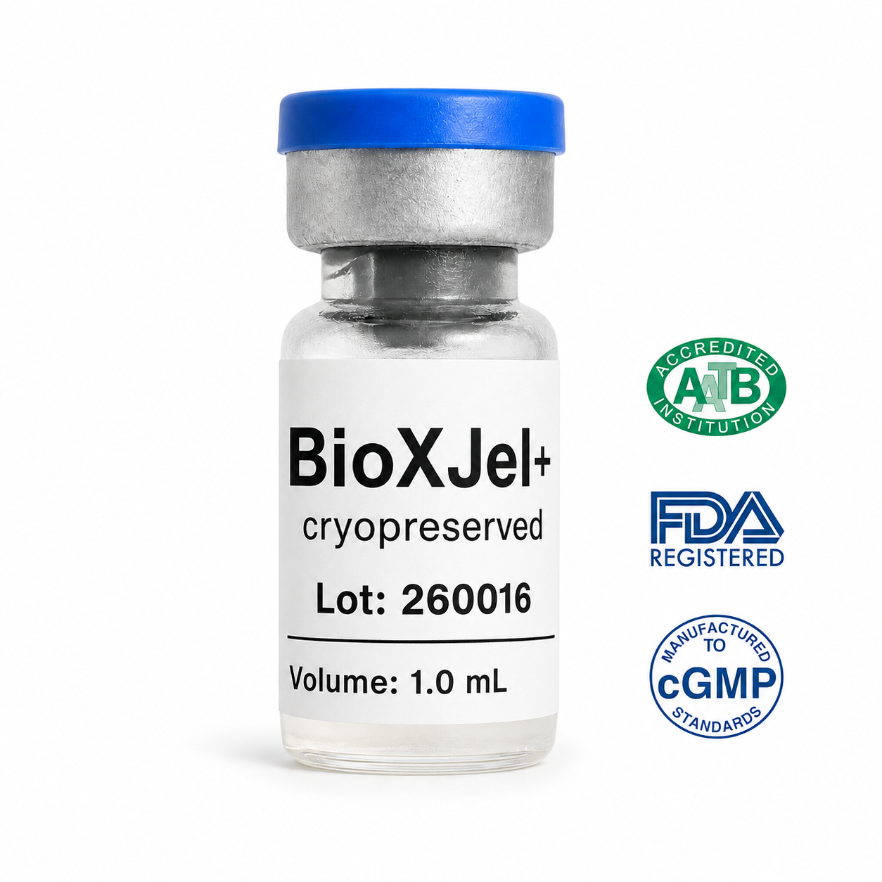 BioXJel+ CRYO Wharton's Jelly & Amniotic Fluid 1mL PURE, UNDILUTED, & UNEXPANDED